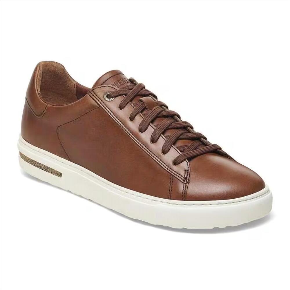 NEW BIRKENSTOCK men's bend low sneaker in cognac roast leather